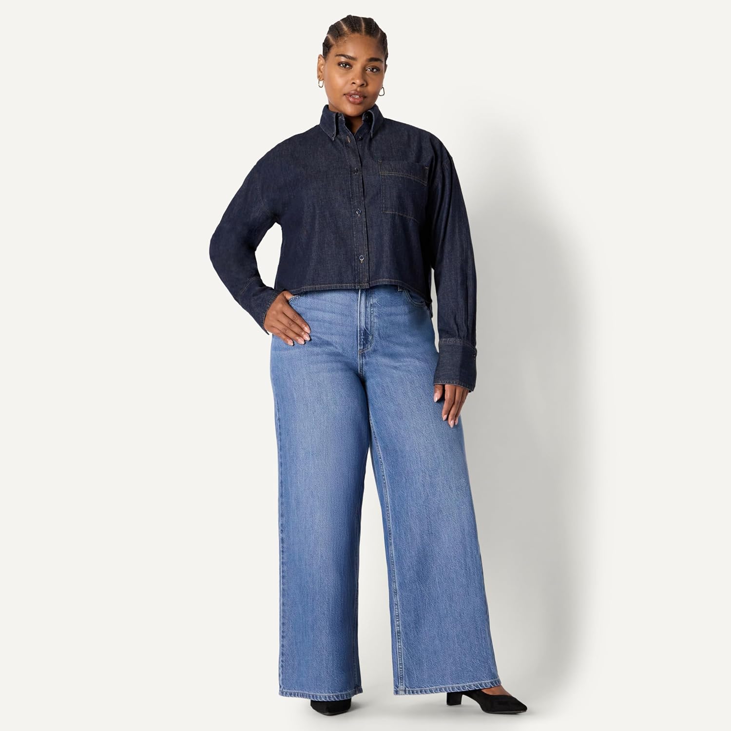 Thumbnail 6 de Amazon Essentials Jeanshemd 51,4 cm
