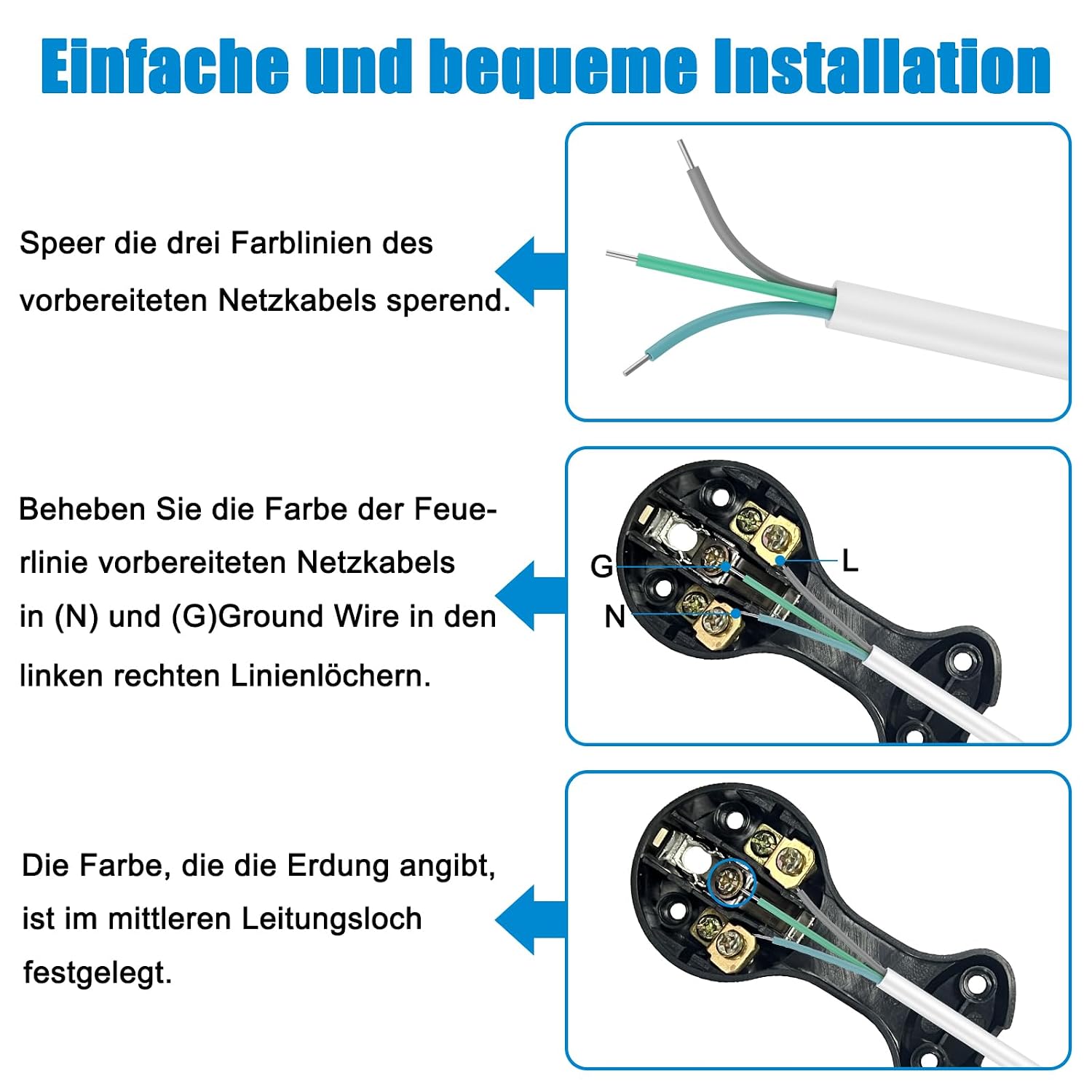 Detalle de HITRENDS P8058 platte Schuko-stekker, geaard, IP44, set van 4