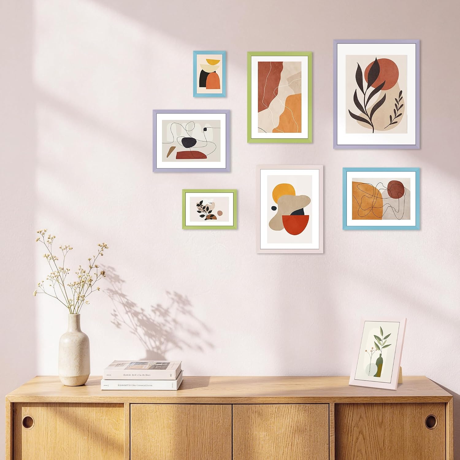 Thumbnail 6 de FIXSMITH 5x7 Picture Frame Set of 2, Pink, HD Plexiglass, Tabletop or Wall