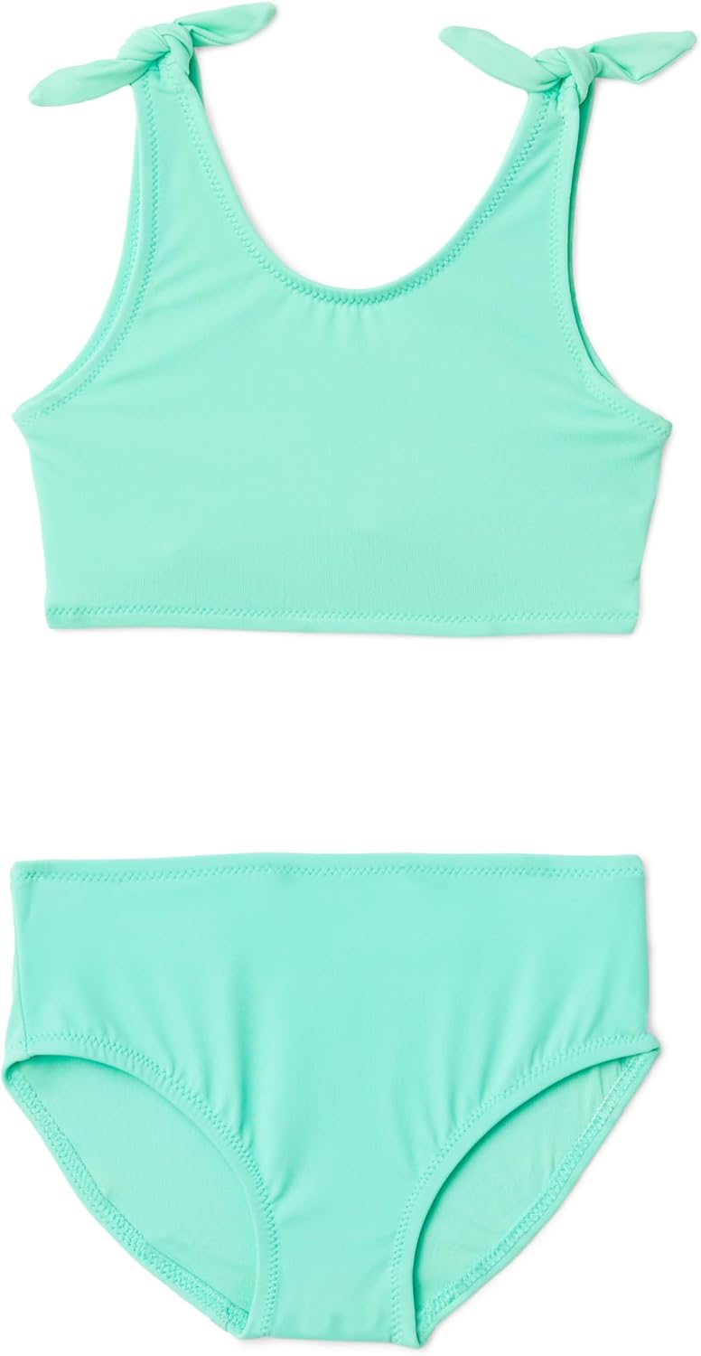 Detalle de Amazon Essentials Bikini da bagno in due pezzi con fiocco, costume per bambine e ragazze