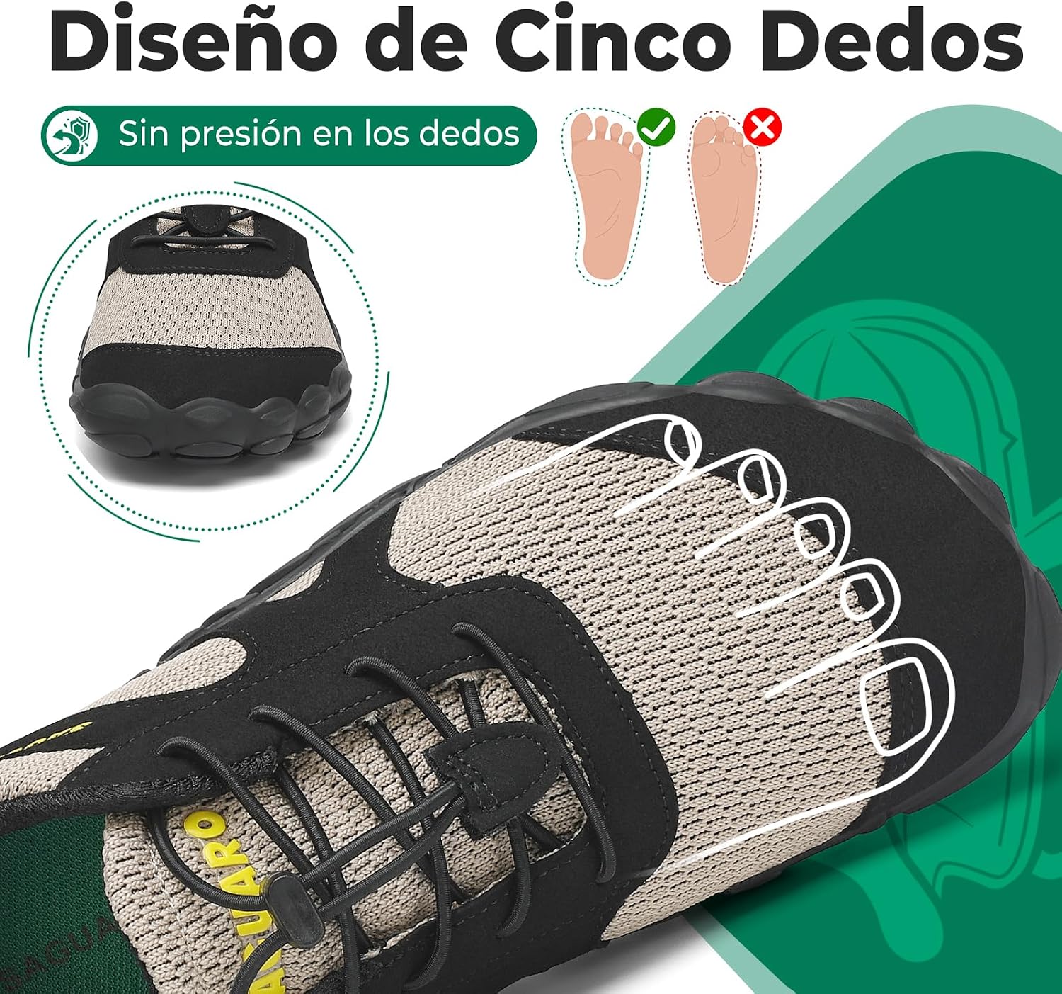 Detalle 2 de SAGUARO Punto Barefoot Zapatillas Minimalistas