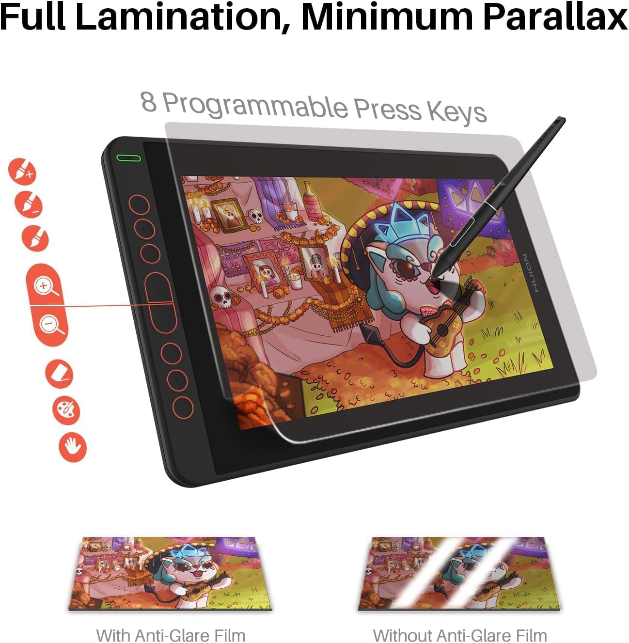 Thumbnail 1 de HUION Kamvas 12 11.6-Inch Graphic Tablet with Adjustable Stand