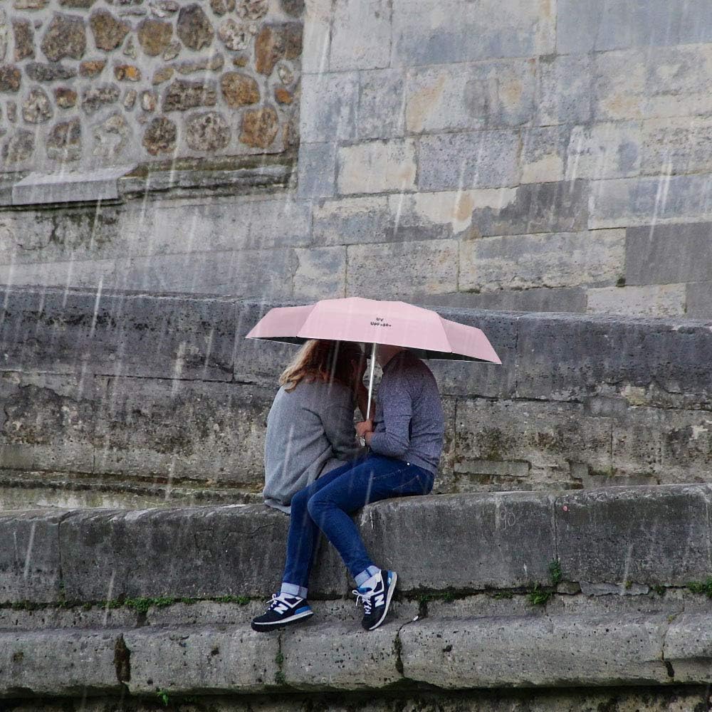 Thumbnail 6 de Vicloon Mini Umbrella (Pink) with Golden Handle – Compact UV Protecting Travel Umbrella