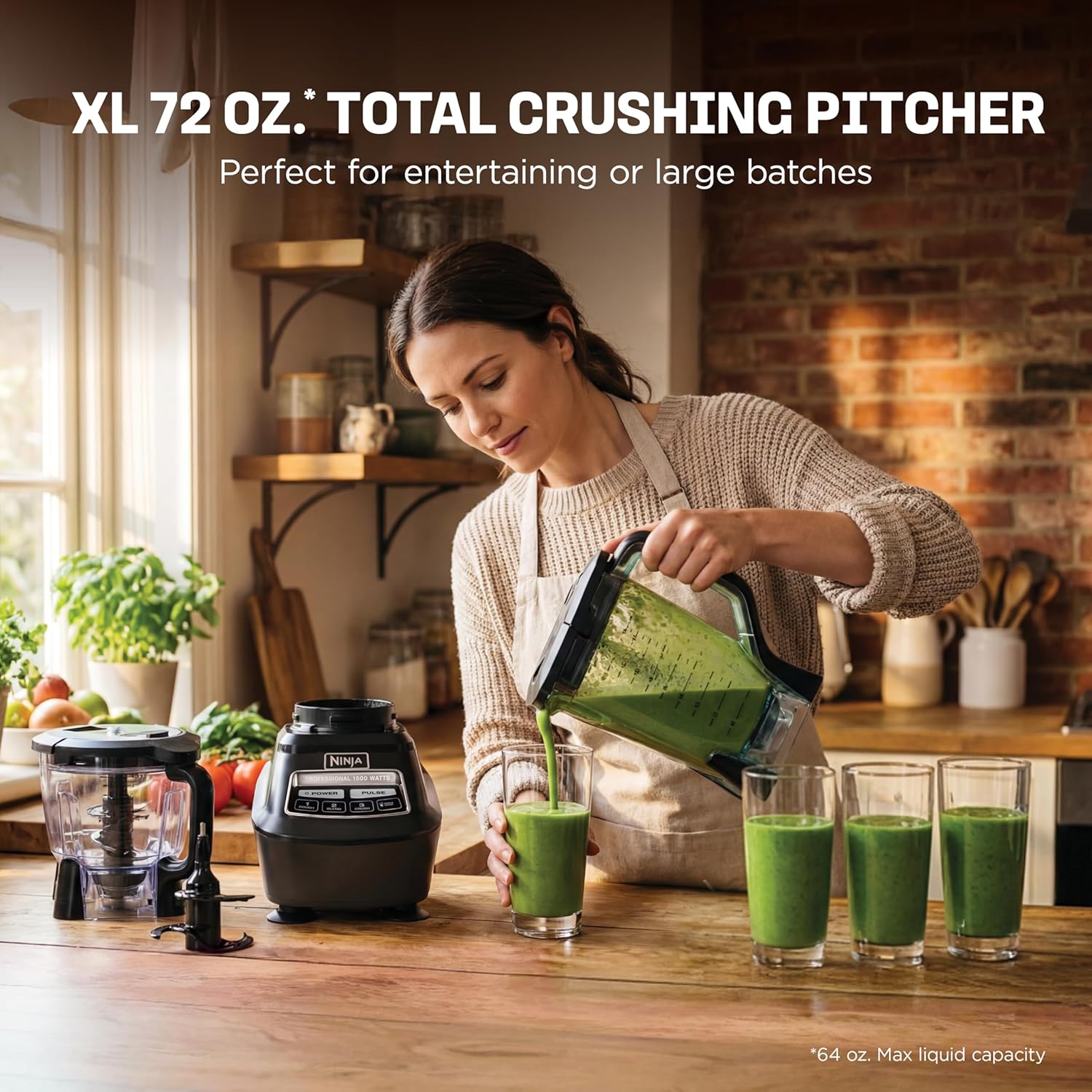 Thumbnail 2 de Ninja Mega Kitchen System: 1500W with 72-Ounce Jar, 8-Cup Processor, and 2 to-go Cups