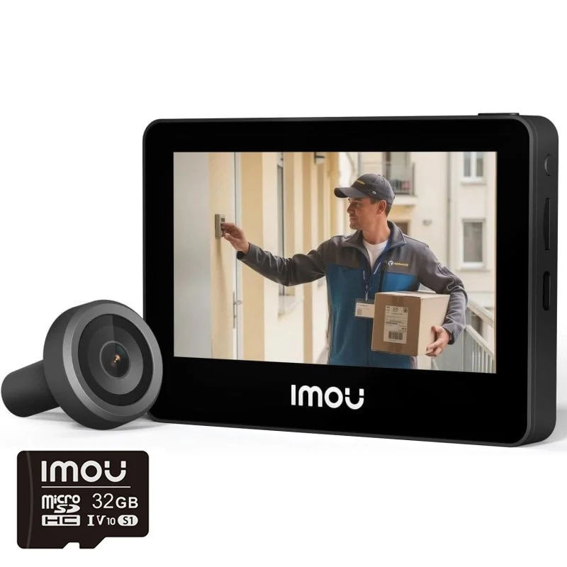 Pack Mirilla Digital WiFi Imou VD1-5M0S + ST2-32-S1 (32 GB) – Pantalla 4.3