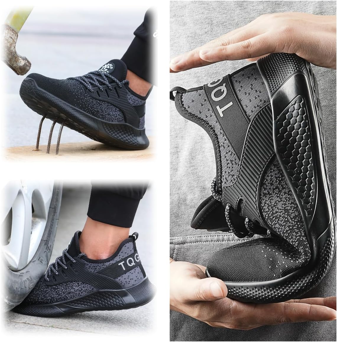 Thumbnail 1 de TQGOLD Scarpe antinfortunistiche: sneakers unisex leggere con punta in acciaio per protezione e comfort
