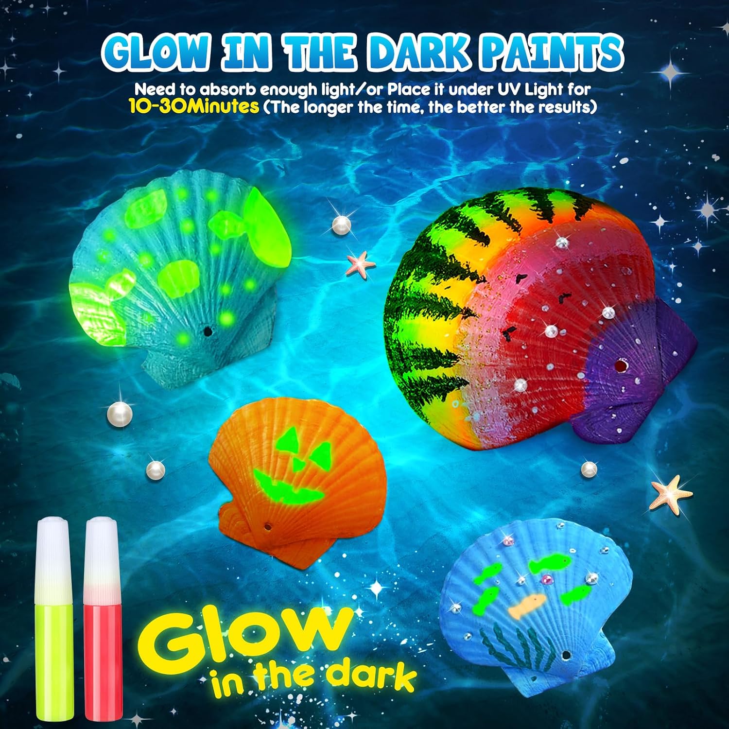 Detalle 2 de UPDOKIT Sea Shell Painting Kit Kids 18 pcs