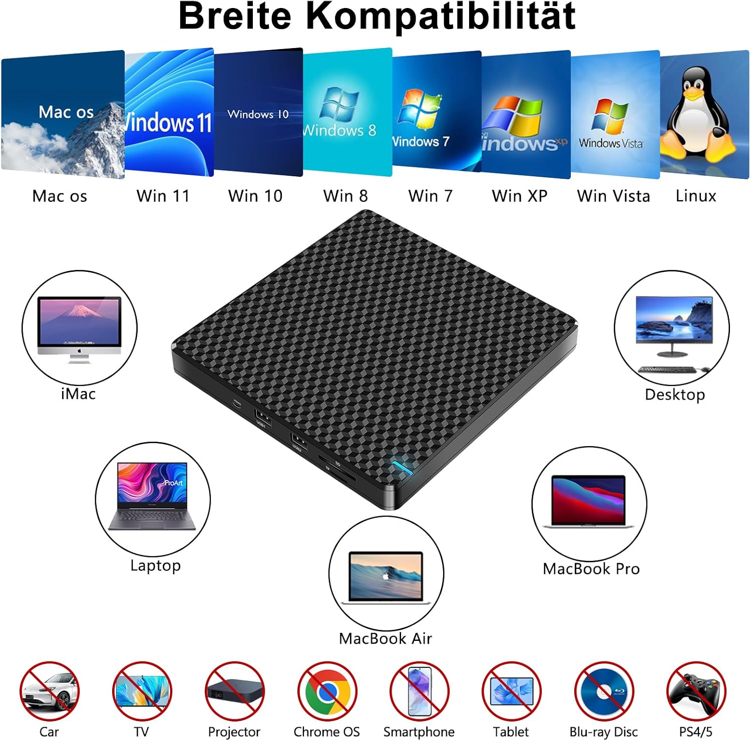 Thumbnail 4 de NOLYTH Externes DVD Laufwerk USB-C đź“€