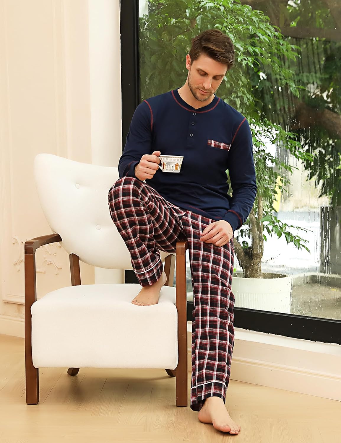 Thumbnail 4 de Litherday Pyjama Long à Carreaux Homme 2 pièces