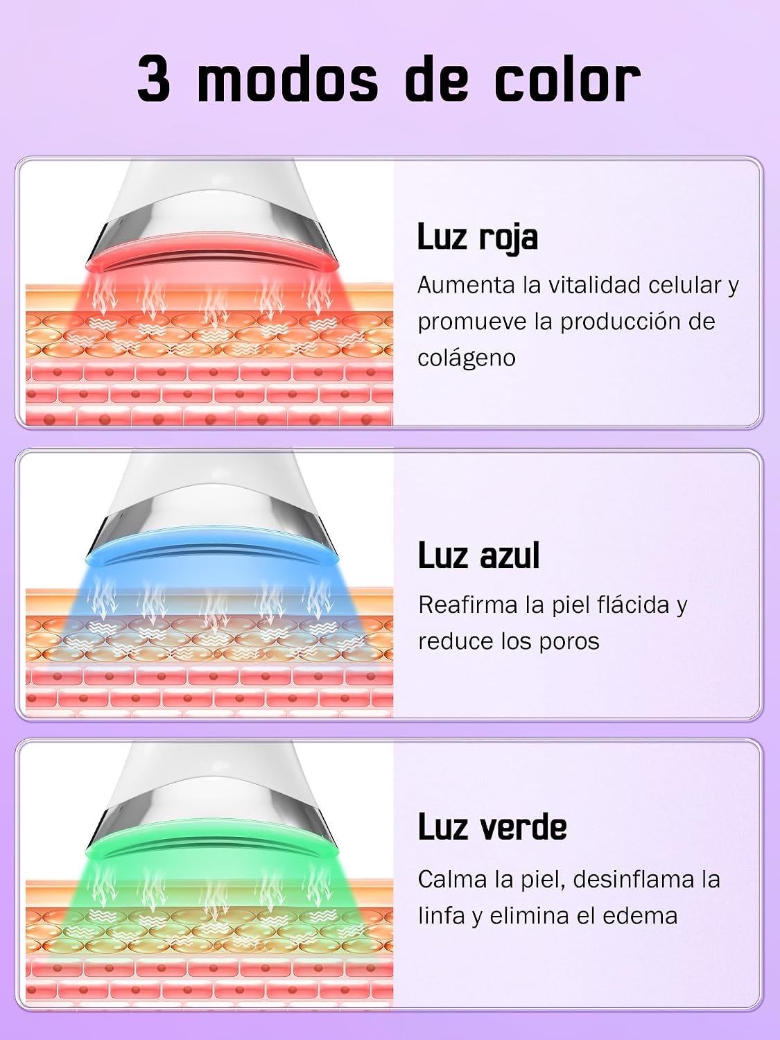 Detalle de Masajeador Facial Eléctrico Antiarrugas 45°C