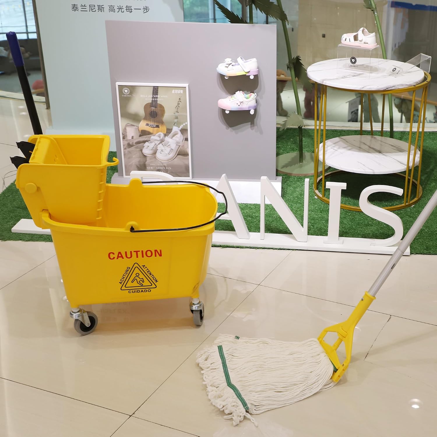 Thumbnail 6 de Midoneat 35-Quart Commercial Mop Bucket with Side Press Wringer on Wheels