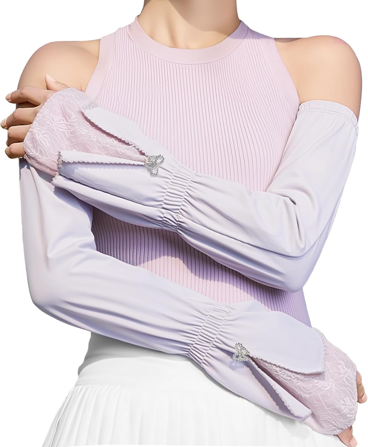 RainFlowwer UV Sun Protection Arm Sleeves for Women 🧤