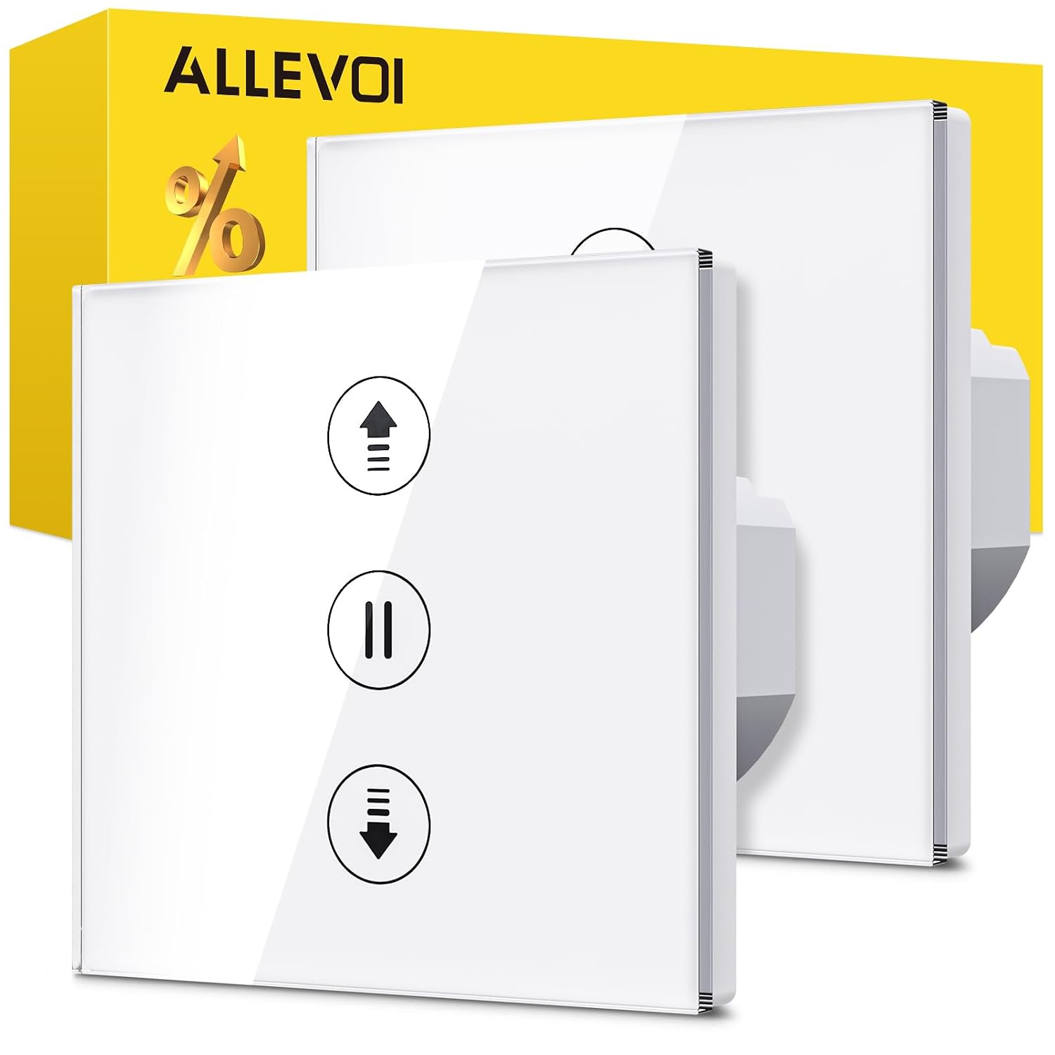 Detalle de ALLEVOI Rolladenschalter perzentual 80x80 mm