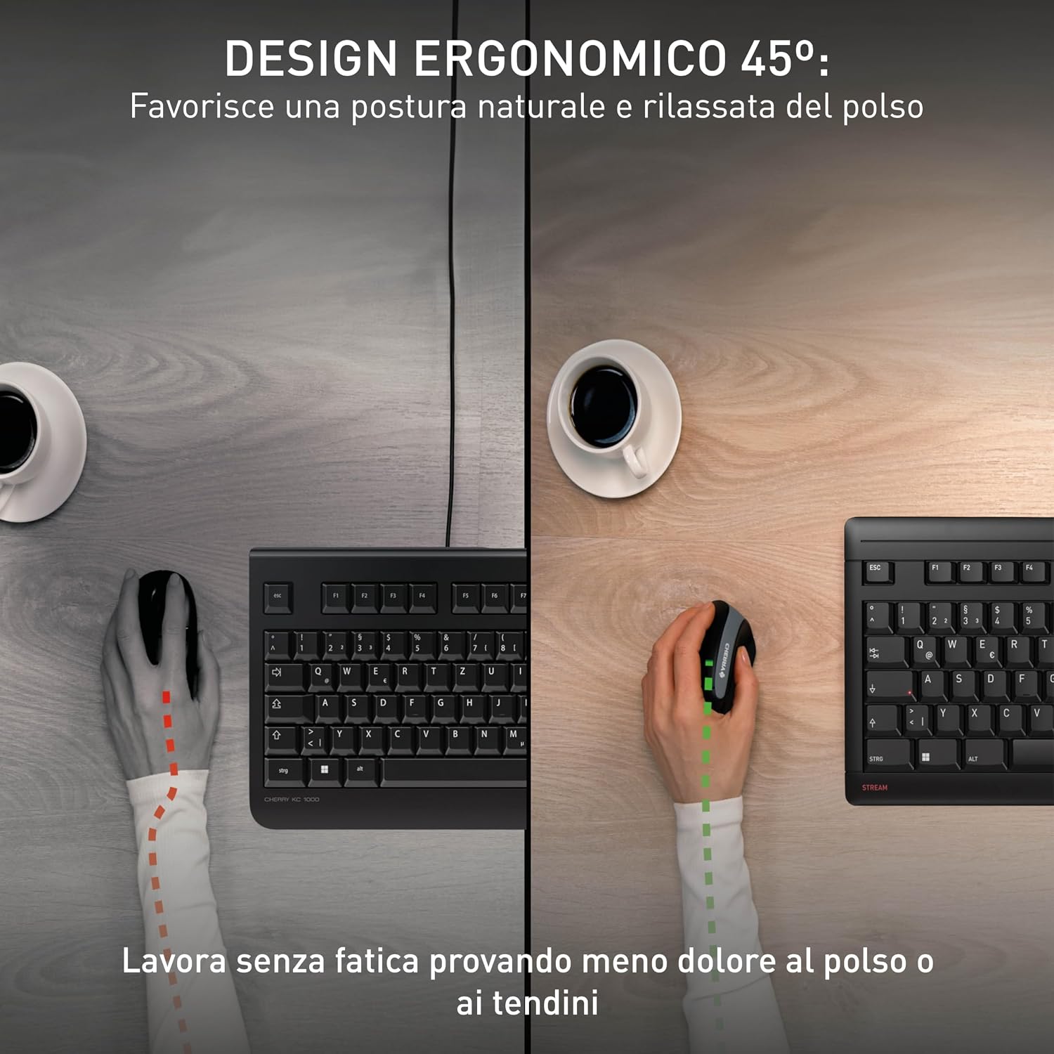 Detalle 2 de Cherry MW 4500 LEFT Mouse verticale wireless