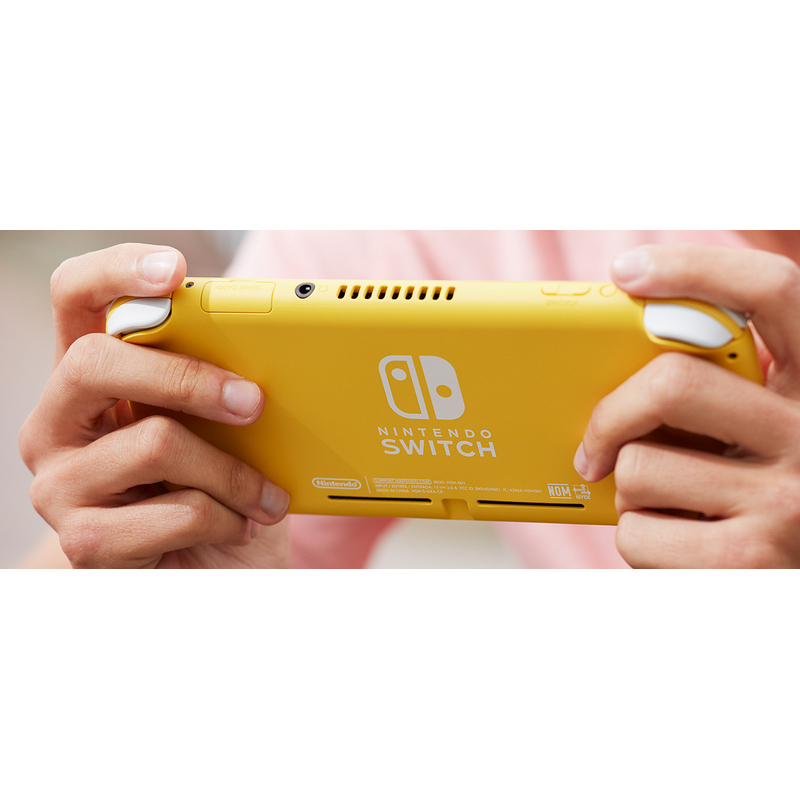 Detalle de Nintendo Switch Lite Amarillo: consola portátil compacta para jugar en cualquier sitio