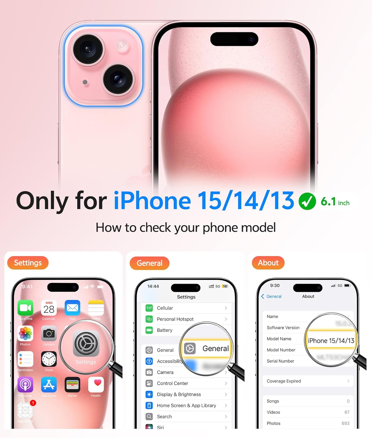 Thumbnail 1 de FNTCASE Magnetic iPhone 15 / iPhone 14 / iPhone 13 Case (Translucent Pink)