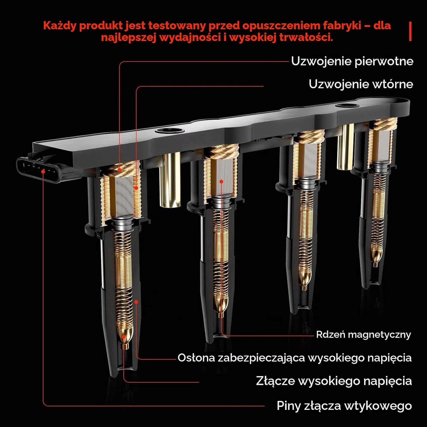 Detalle 1 de Frankberg cewka zapłonowa, moduł zapłonowy do wybranych modeli Opla, Fiata i Alfa Romeo