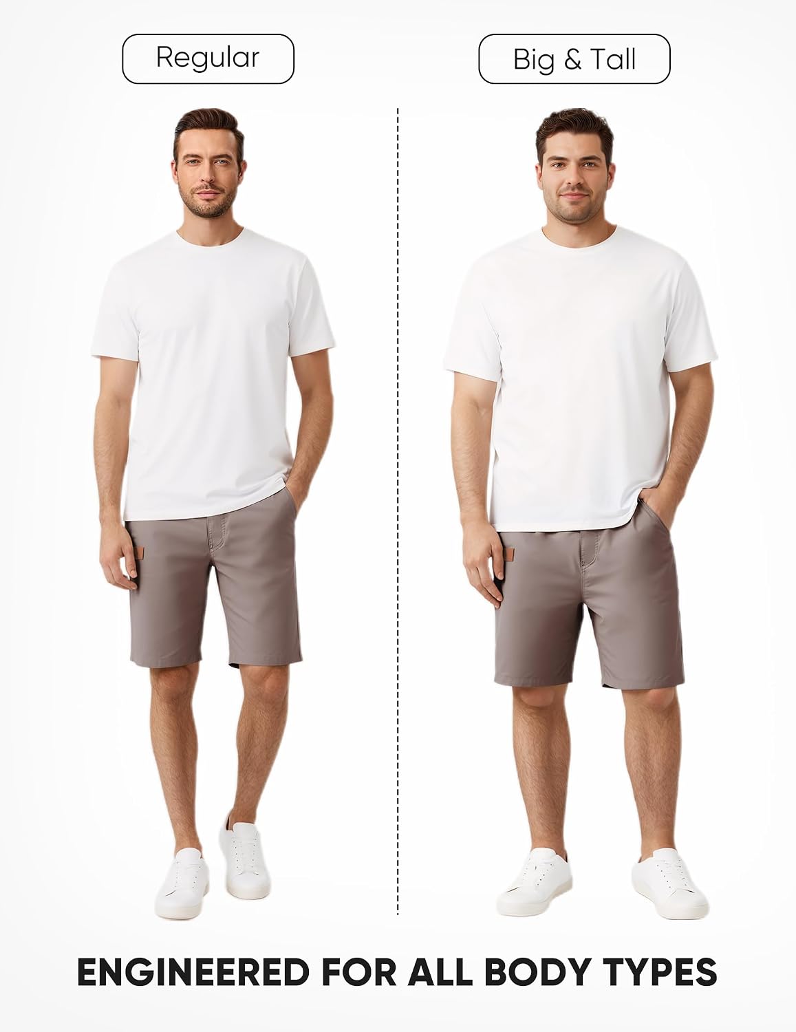 Detalle de JMIERR Men's Casual Shorts: Stretch Cotton Chino Golf Shorts for Summer