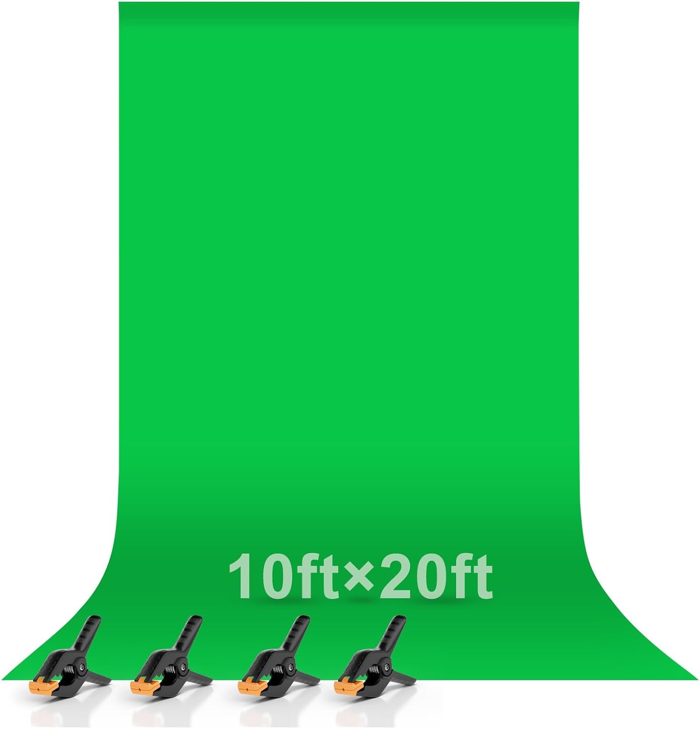 Detalle de EMART zielone tło chromakey z muślinu, kieszenią na drążek i 4 klipsami