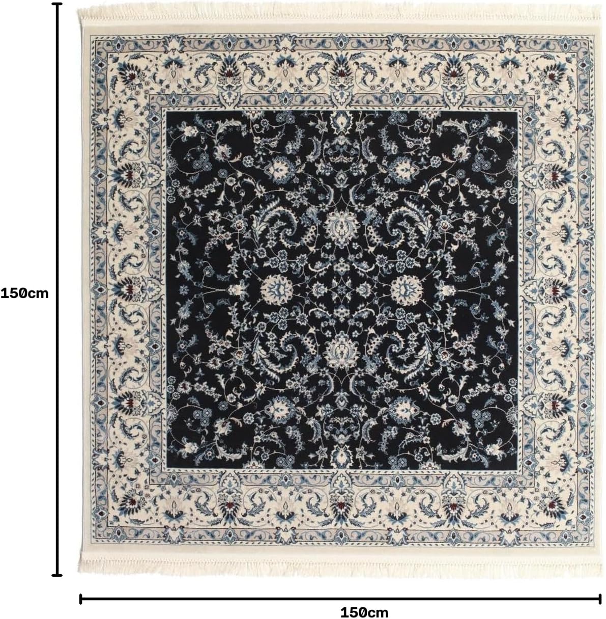 Thumbnail 2 de RugVista Nain Florentine 150 x 150 cm Dark Blue Square Rug, Medium Pile