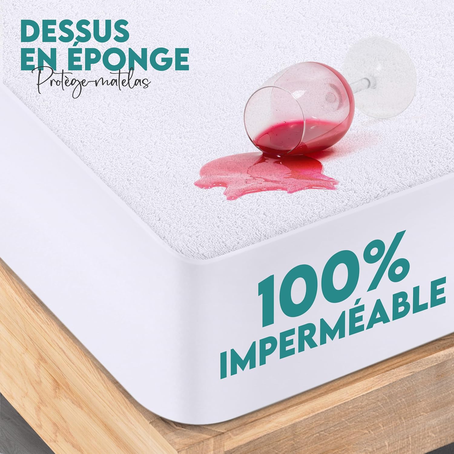 Detalle de Protege Matelas Impermeable Utopia Bedding 160 x 200 cm, pour Matelas jusqu’à 40 cm d’épaisseur