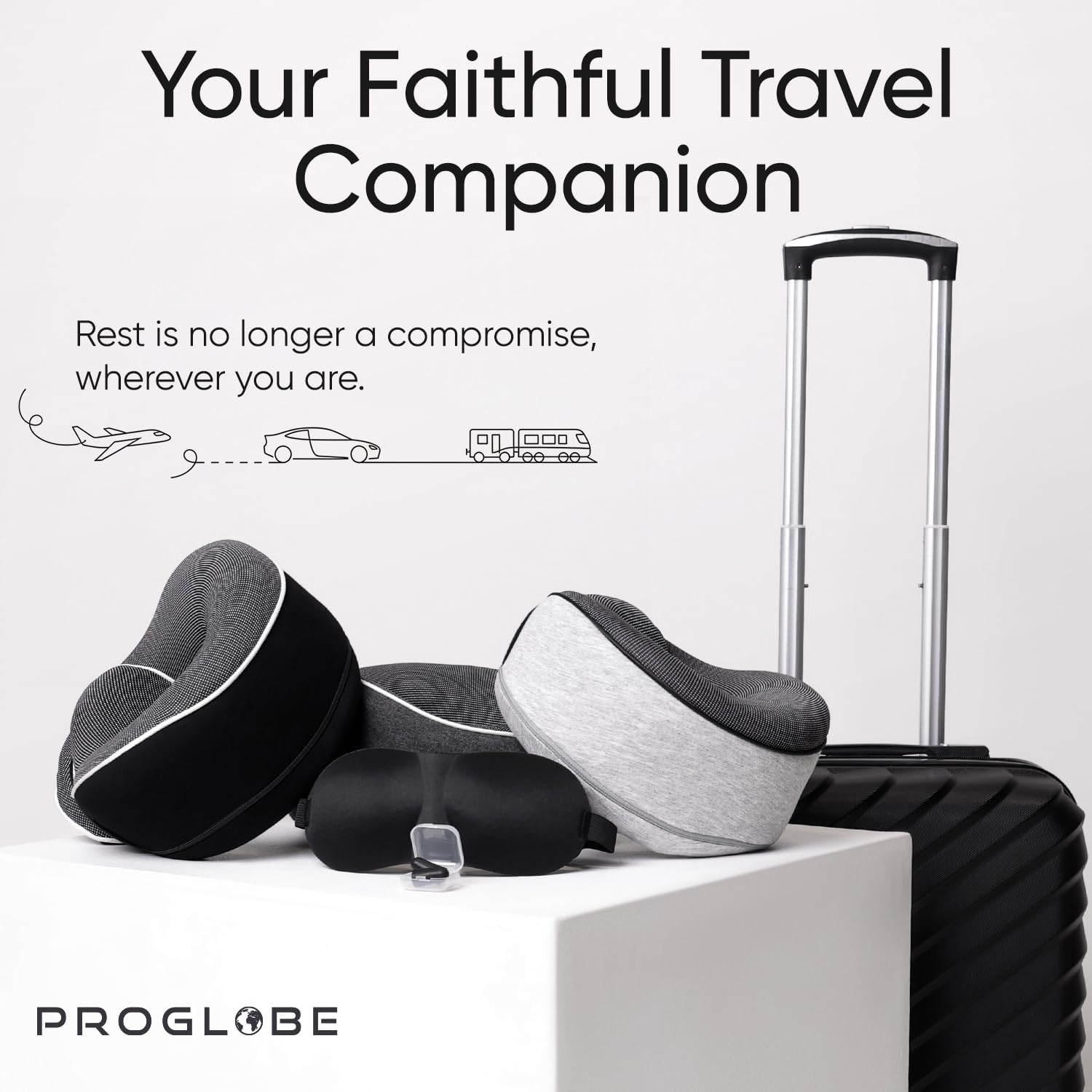 Thumbnail 6 de Proglobe Travel Pillow memory foam neck pillow set