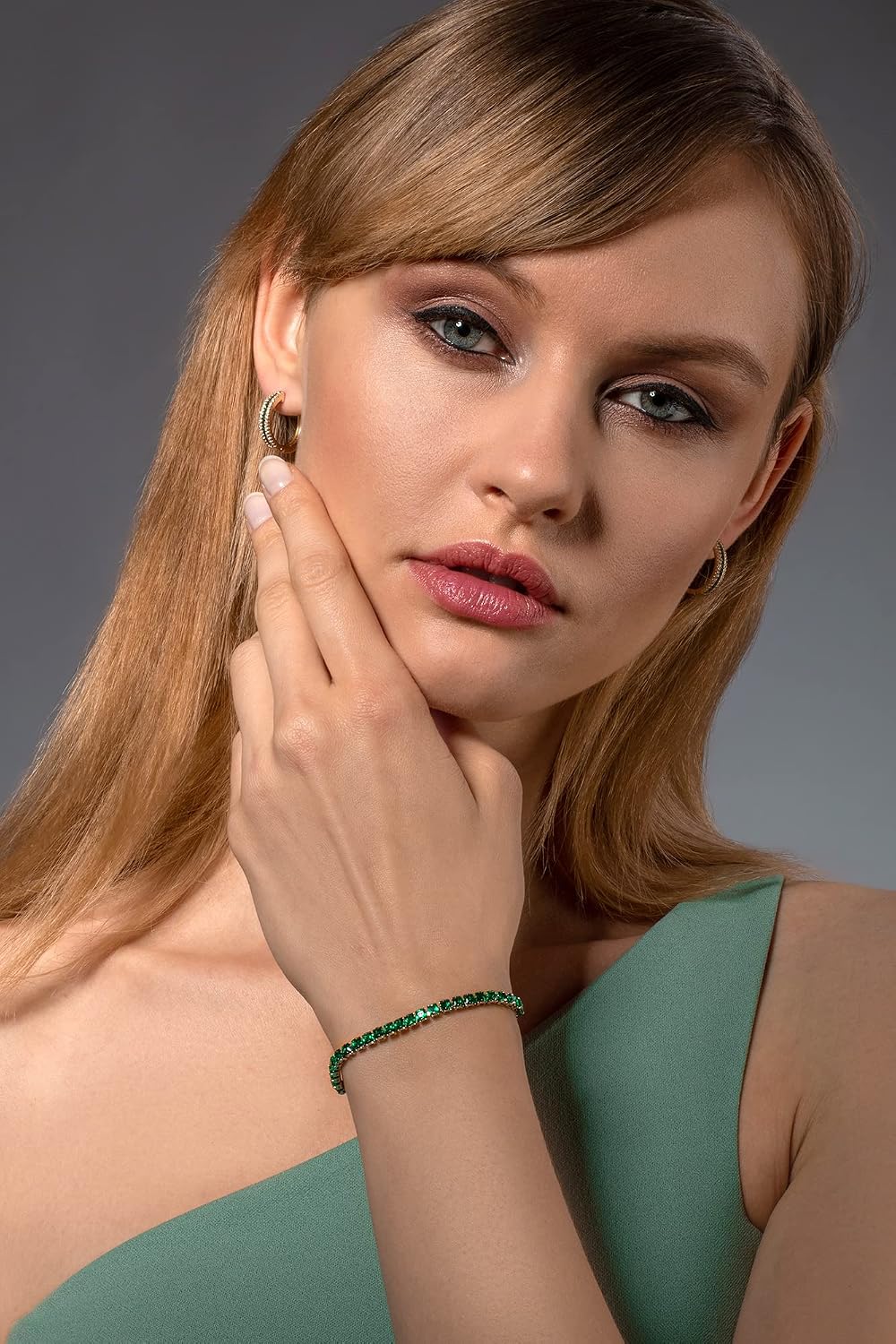 Detalle de ZAVANA Bracciale regolabile da donna e ragazza con zirconi cubici e chiusura a perlina