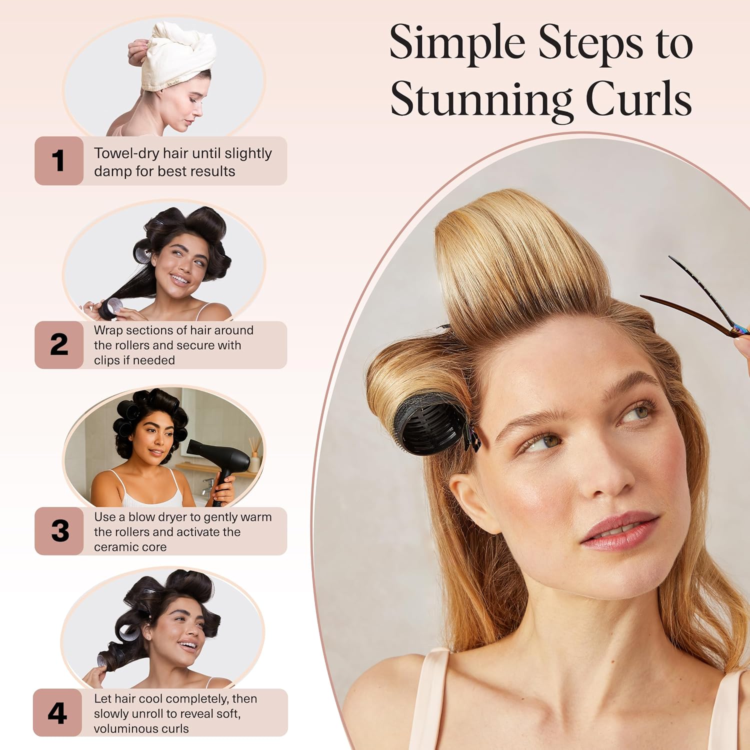 Thumbnail 6 de Kitsch Ceramic Thermal Hair Rollers 8pc ๐โ