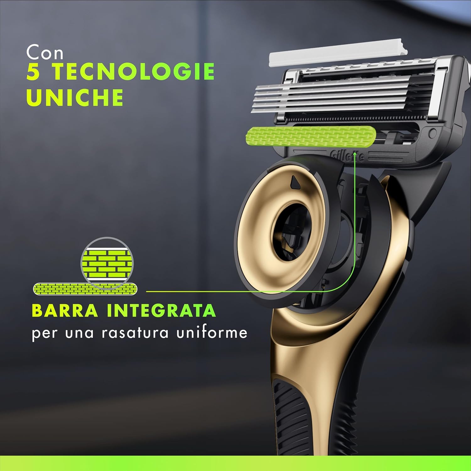 Thumbnail 2 de Gillette Labs Rasoio da Barba con Base Magnetica, 2 lame