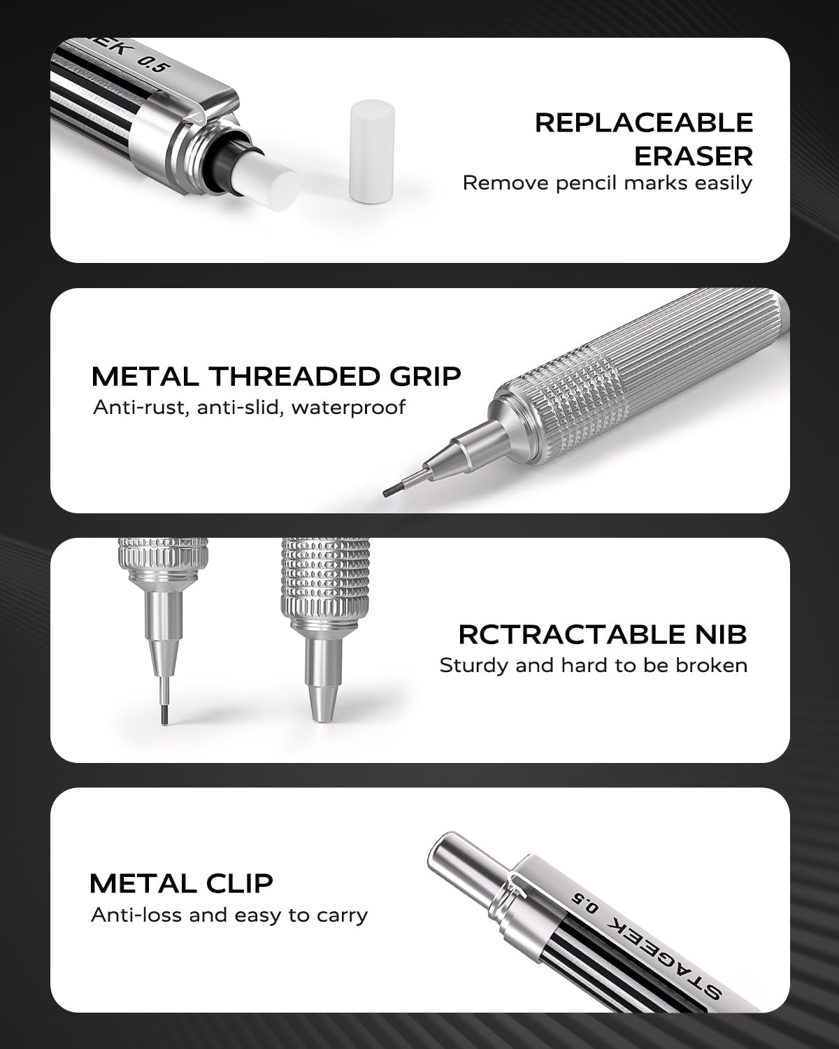 Thumbnail 5 de STAGEEK mechanical pencil set 0.5mm