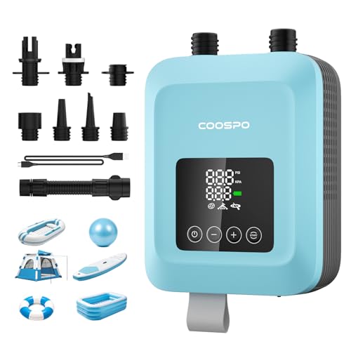 Detalle de CooSpo Pompa elettrica verticale per SUP: gonfiaggio ad alta pressione fino a 20 psi