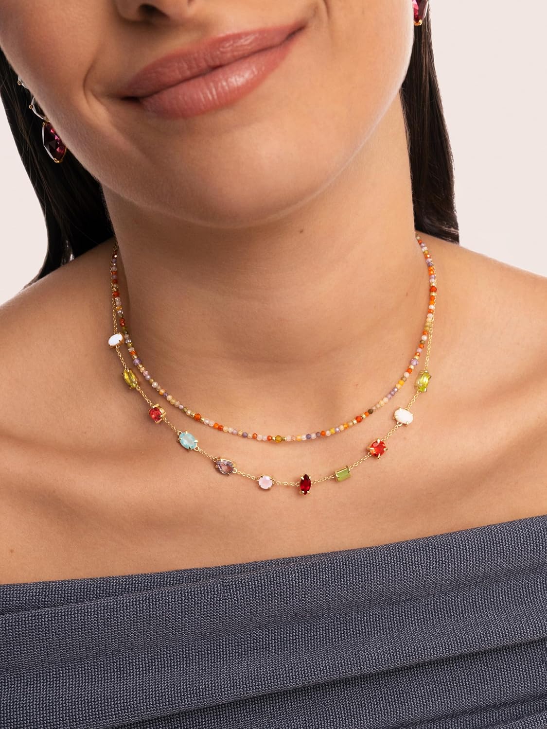 Detalle 2 de SINGULARU Collar Crystal Summer 35+5 cm