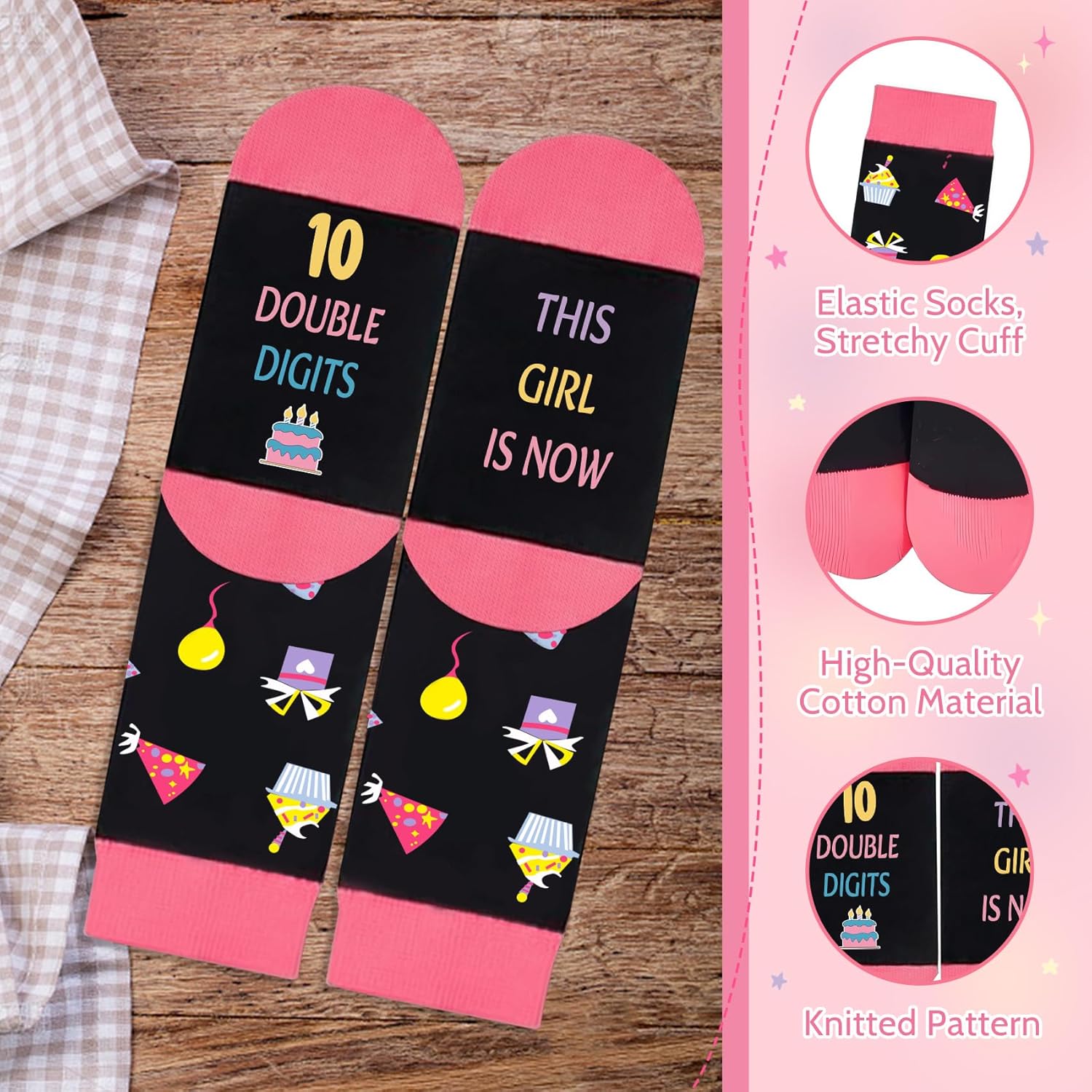 Detalle de 10 Year Old Girl Birthday Gifts Set (10th Birthday Gift Ideas) with 20oz Water Bottle, Makeup Bag, Hair Accessories & More