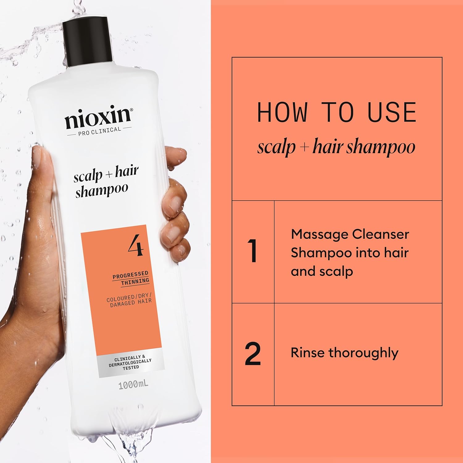 Thumbnail 4 de NIOXIN System 4 Hair Thickening Set (Shampoo, Conditioner, Serum) for Damaged Hair with Progressed Thinning