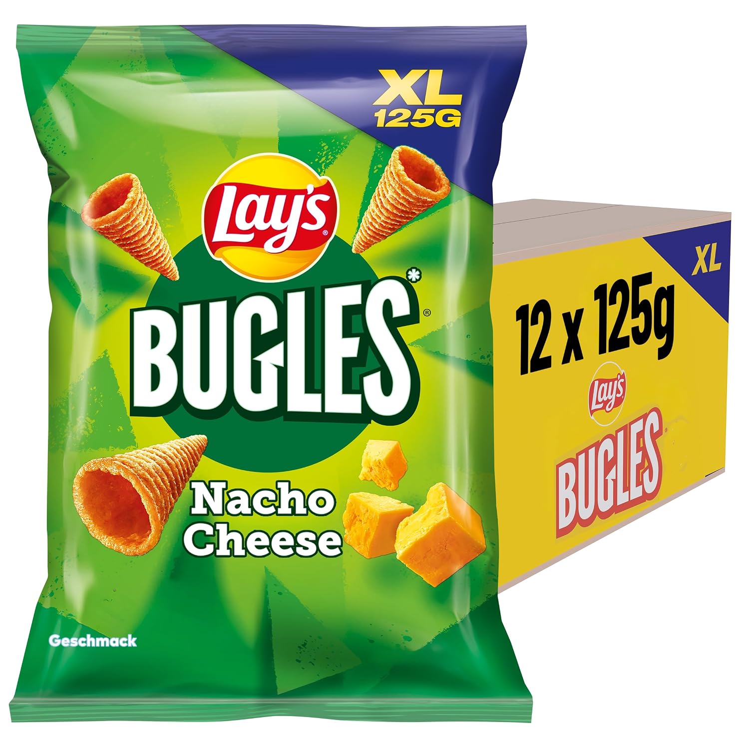 Detalle 2 de Lay's Bugles Nacho Cheese 12×125 g 🍿