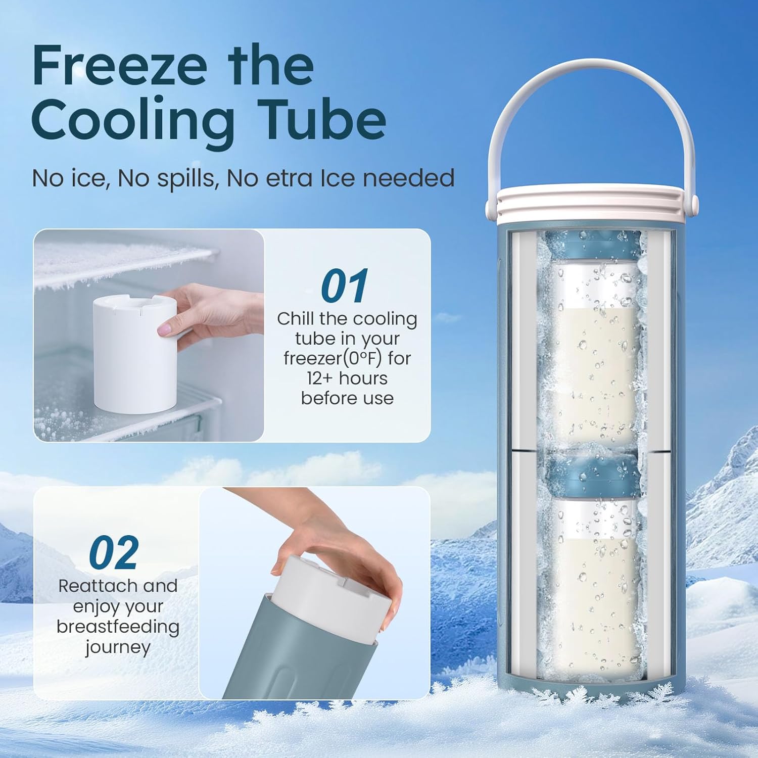 Thumbnail 4 de Portable Breast Milk Cooler for Outdoor – 22oz Capacity, 360° Cooling