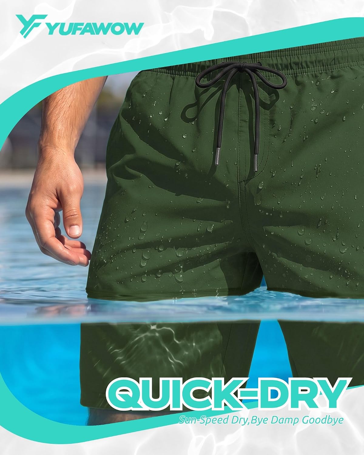 Thumbnail 6 de Yufawow Men's Swim Trunks, 7-Inch