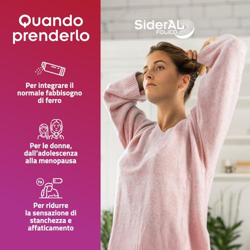 Detalle de SiderAL Folico di Pharmanutra: ferro succrosomiale con folato attivo, D3 e B12 per la salute femminile