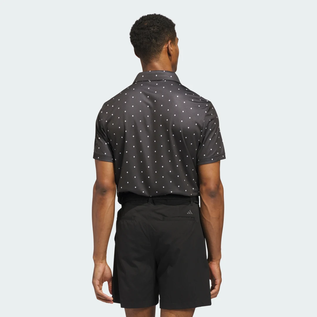 Thumbnail 1 de Adidas POLO PERFORMANCE PRINTED, polo negro estampado