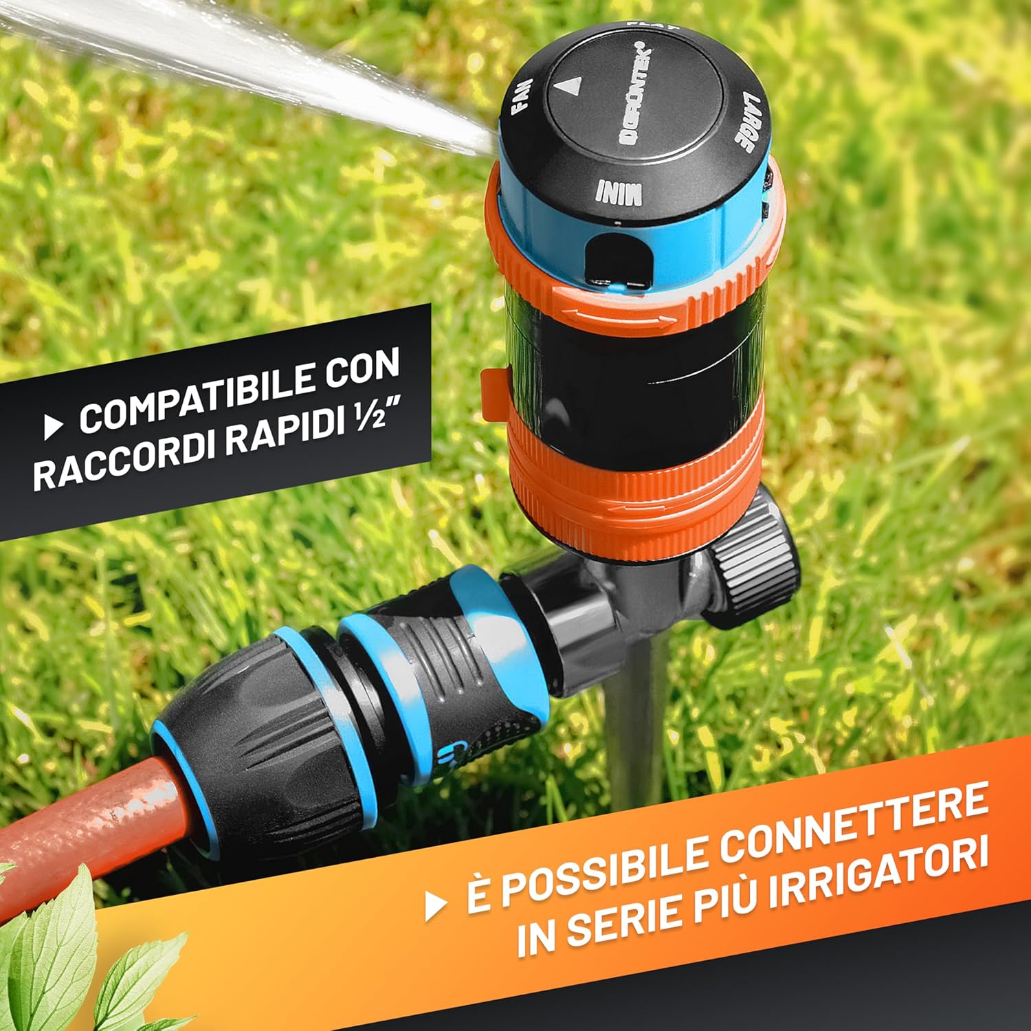 Thumbnail 5 de Irrigatore Giardino Rotante su picchetto GRÜNTEK: irrigazione circolare 30°-360° per grandi superfici