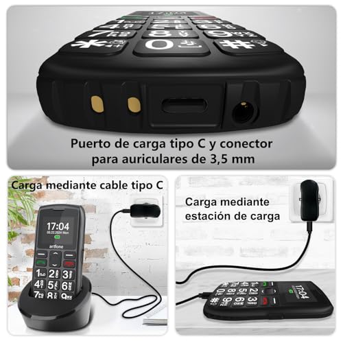 Thumbnail 2 de artfone C1+ 4G Volte Teléfono Senior con Botón SOS