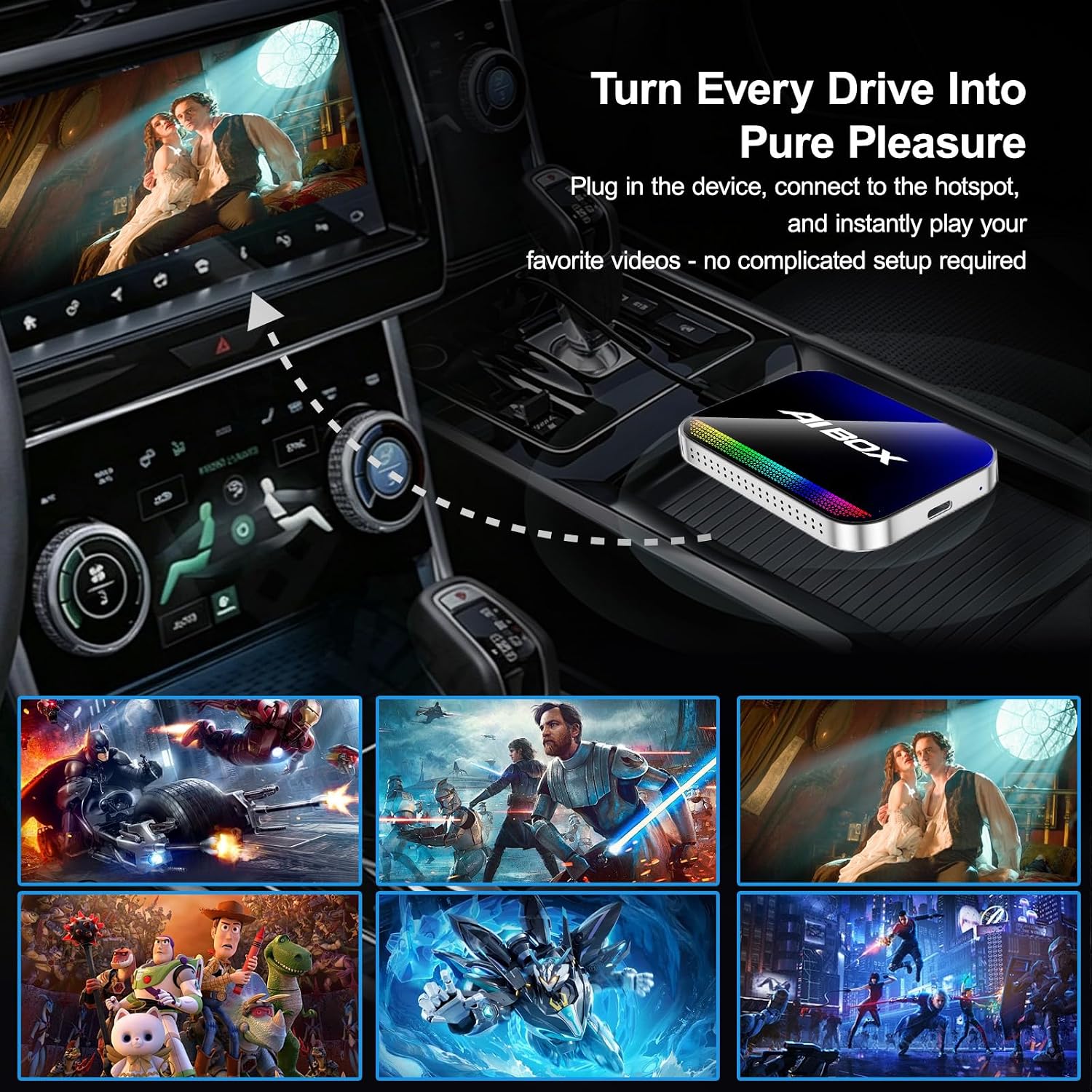 Thumbnail 6 de Yurnlv Magic AI Box: Wireless CarPlay & Android Auto Adapter with Built-in Play Store