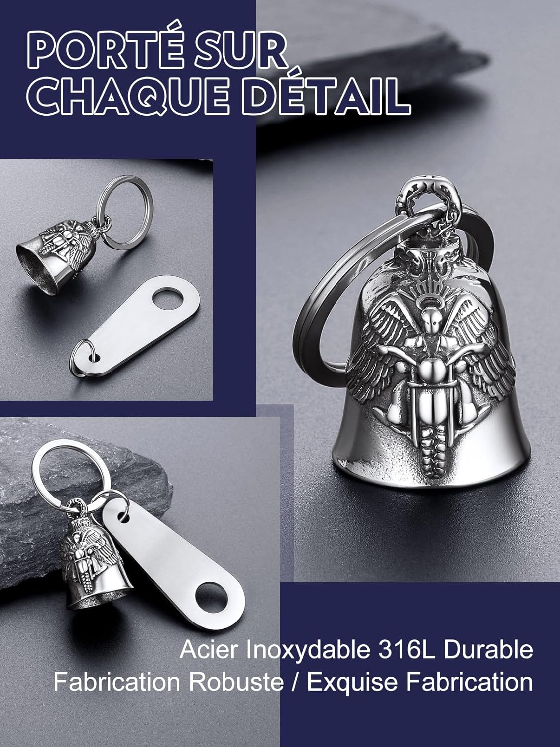 Thumbnail 4 de Bandmax Clochette Moto porte-bonheur 61,7 mm 🔔