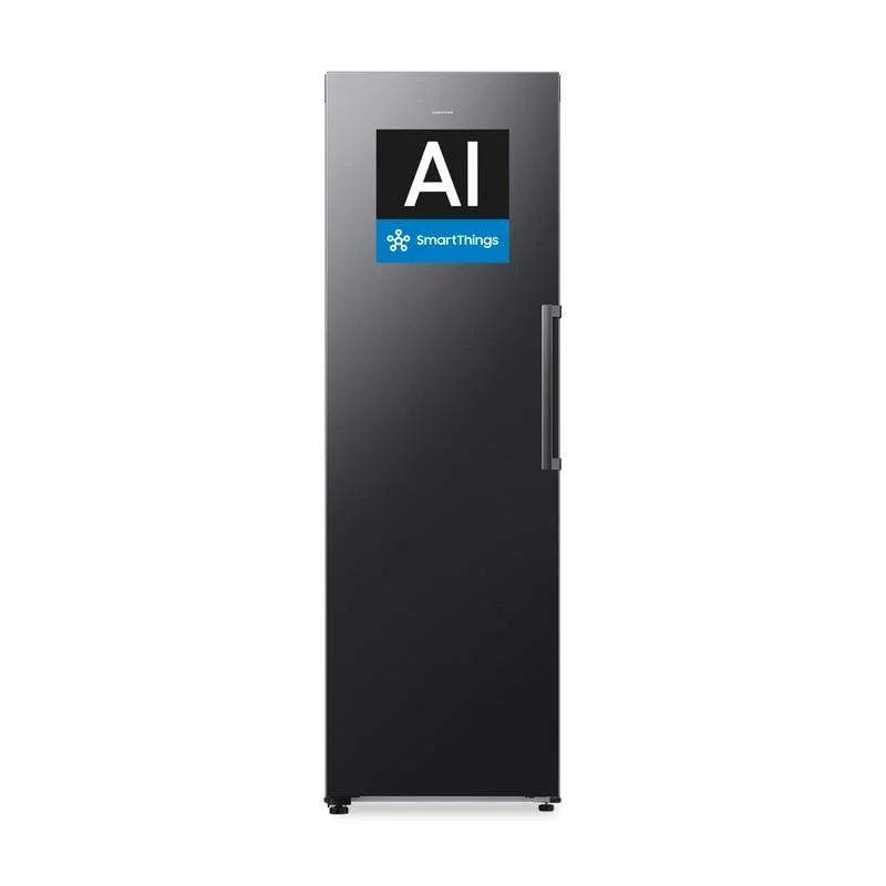 Detalle de Congelador vertical Samsung Bespoke AI 323L: eficiencia inteligente y freezing sin escarcha