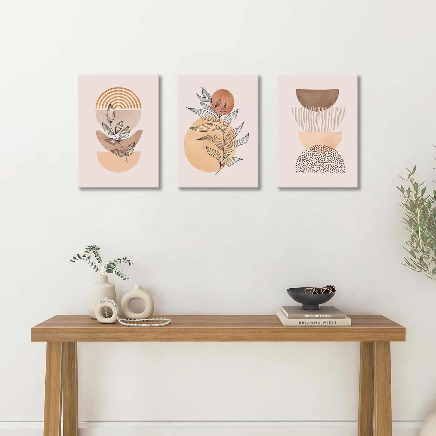 Detalle 2 de FajerminArt 3Pcs Framed Orange Canvas Wall Art 🎨