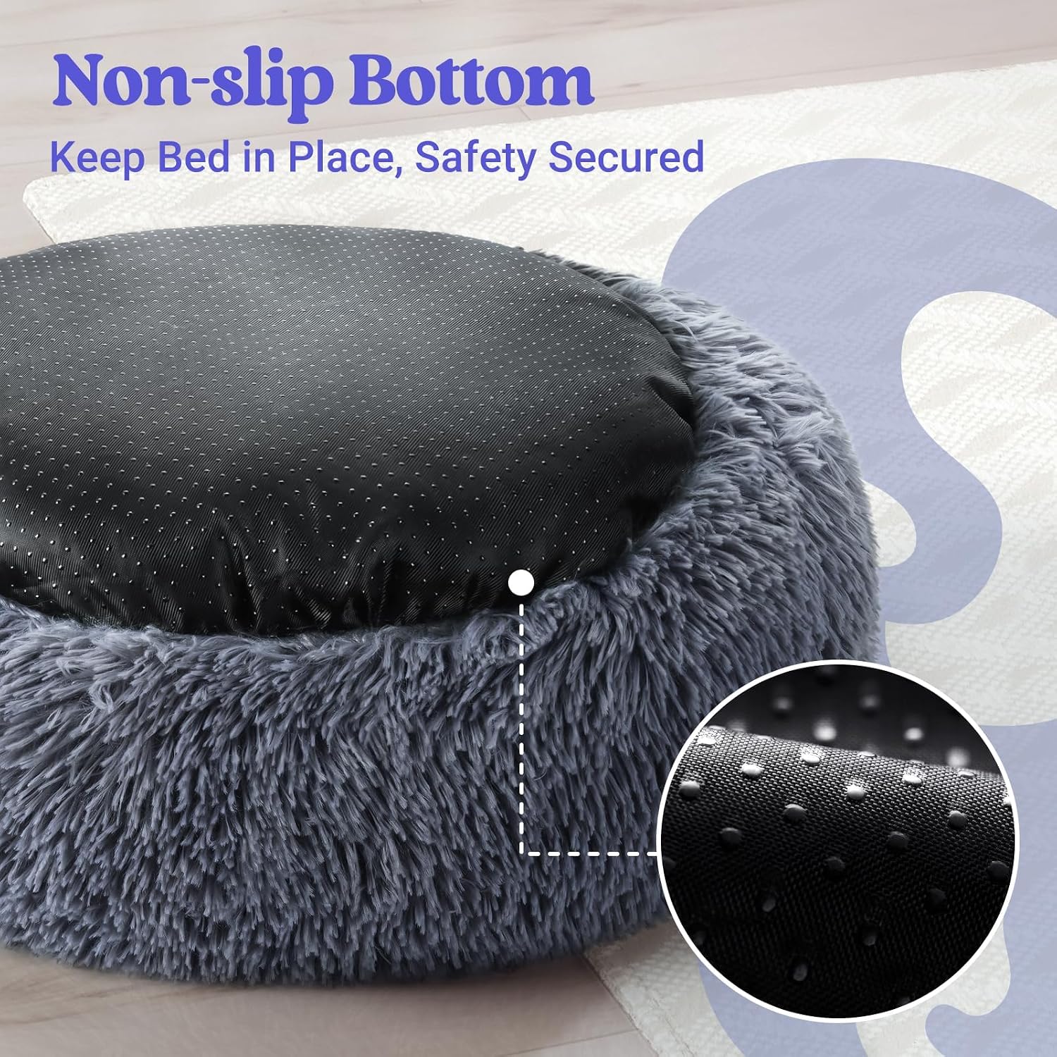Thumbnail 6 de rabbitgoo Donut Cat Bed, 20-inch