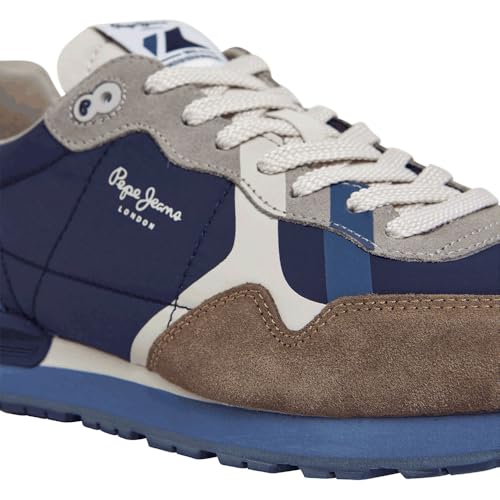 Detalle 2 de Pepe Jeans Brit Prints M Tenis retro marrón nogal 6 UK