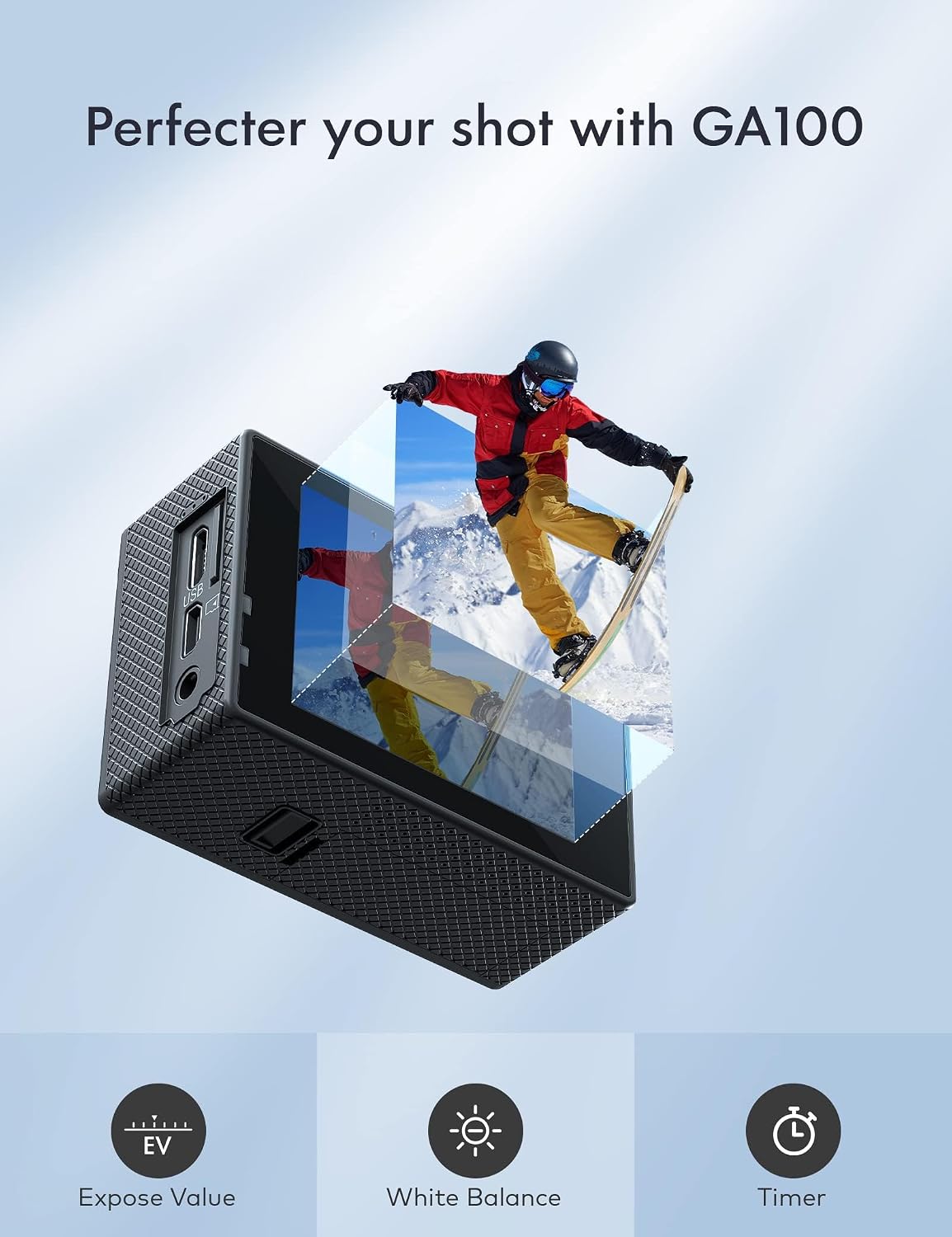 Thumbnail 5 de WOLFANG GA100 4K Action Camera with 32GB