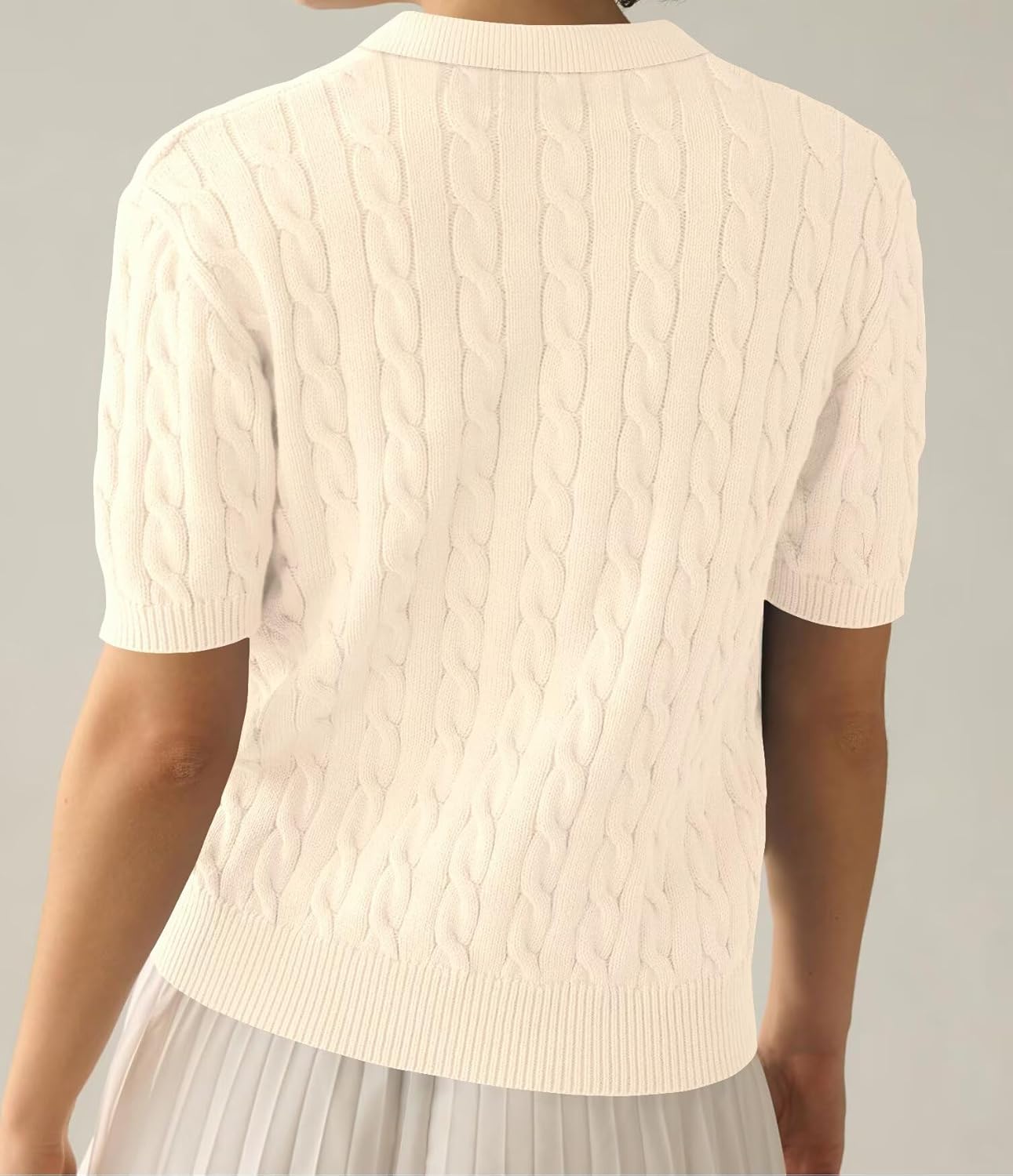 Thumbnail 1 de LACOZY Women Summer Short Sleeve Top – Lightweight Crewneck Ribbed Knit Sweater Shirt