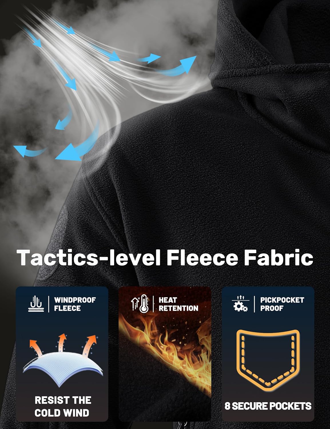 Detalle 2 de TACVASEN Windproof Fleece Jacket XL